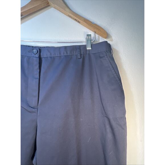 Lands' End Navy Khakis women’s 18W Fit 3 pants 38 * 30 Elastic Waist Back Pocket - Picture 2 of 9